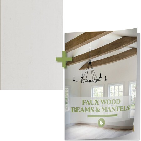 Ekena Millwork 10-inch x 7-inch SAMPLE - Rough Cedar Endurathane Faux Wood Beam w/ Catalog -Factory Prepped Finish SAMPLE-KIT-BMRCUN